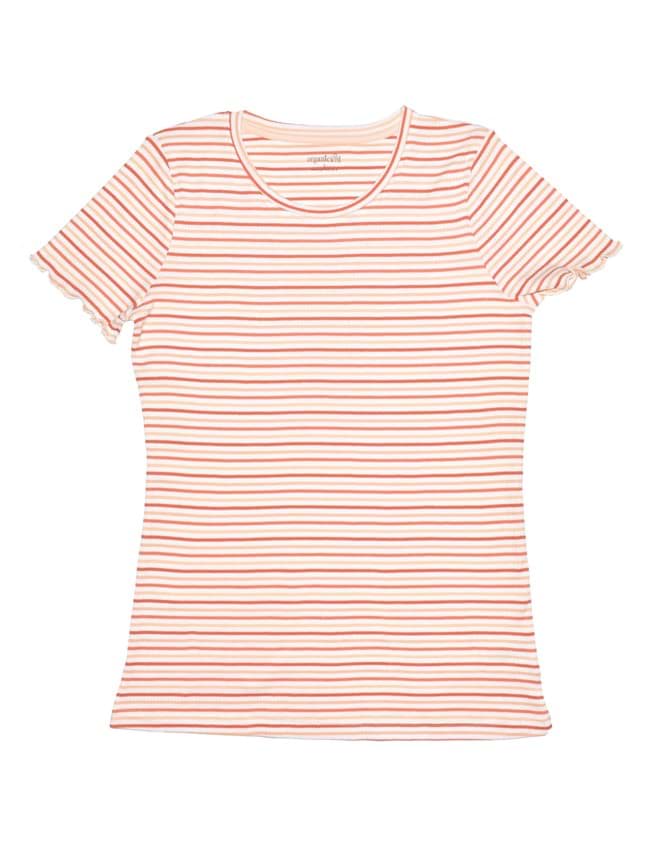 Mini Me Turuncu Çizgili Kadın T-shirt  resmi